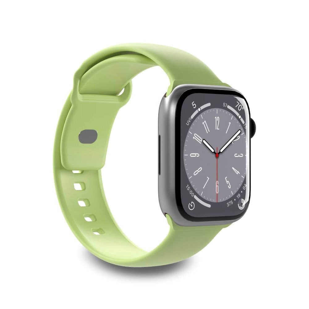 Apple Watch (42/44/SE/45/46/49 mm) Puro ICON silikonklokkerem - lysegrønn
