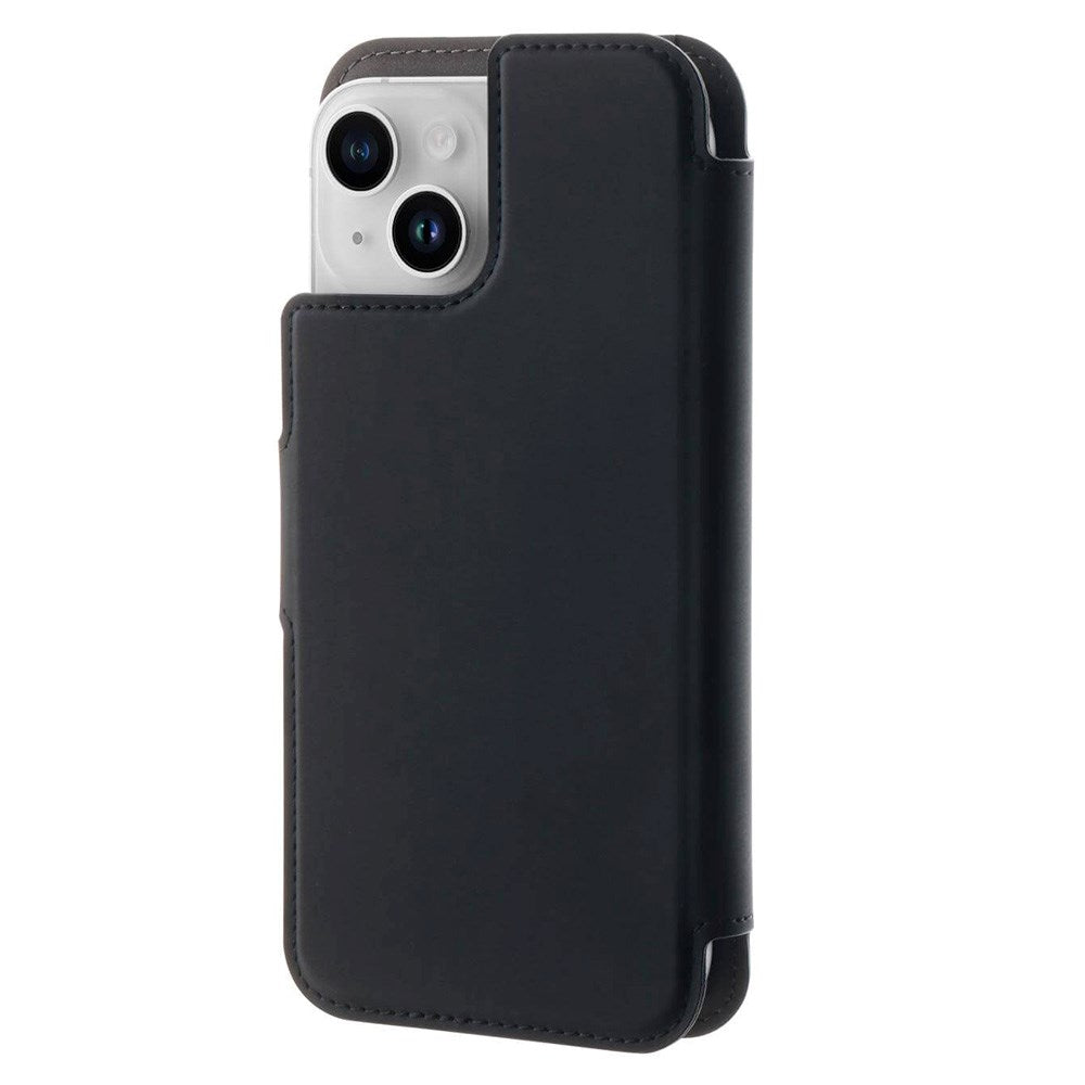 iPhone 15 / 14 / 13 / 12 Pro / 12 Puro Wallet Magnetic Folio Flip Cover - MagSafe Kompatibel - Sort