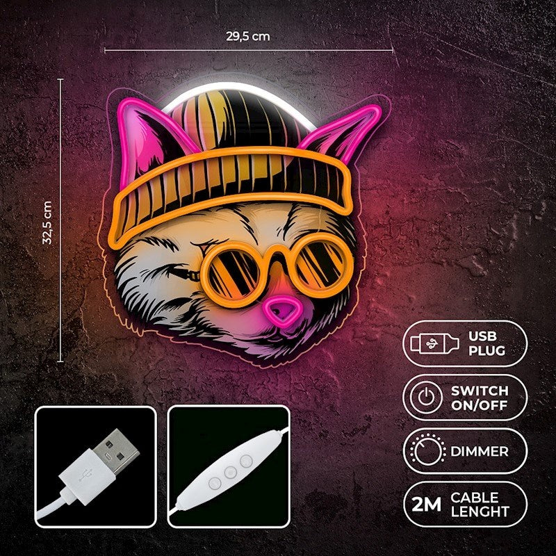Forever Light ART LED Neon Light - Cat Dreamer