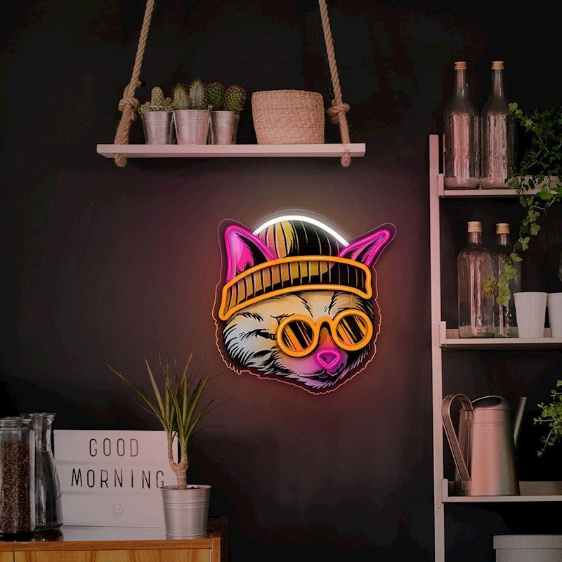 Forever Light ART LED Neon Light - Cat Dreamer