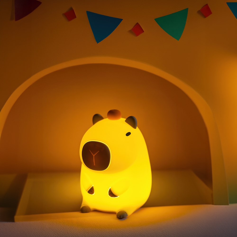 Forever Light Silikon Nattlampe LED - Vennlig Capybara