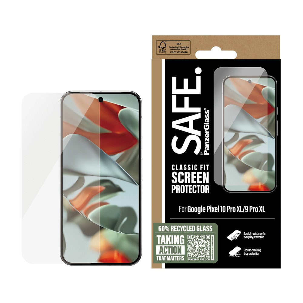 Google Pixel 10 Pro XL / 9 Pro XL SAFE by PanzerGlass Classic Fit Skærmbeskyttelsesglas - Gennemsigtig