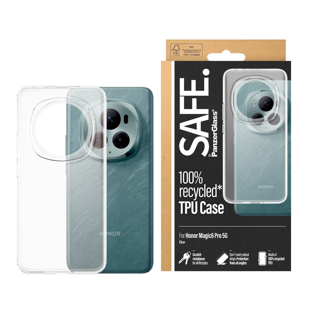 Honor Magic6 Pro Safe By PanzerGlass® Fleksibelt Plastik Cover - Gennemsigtig