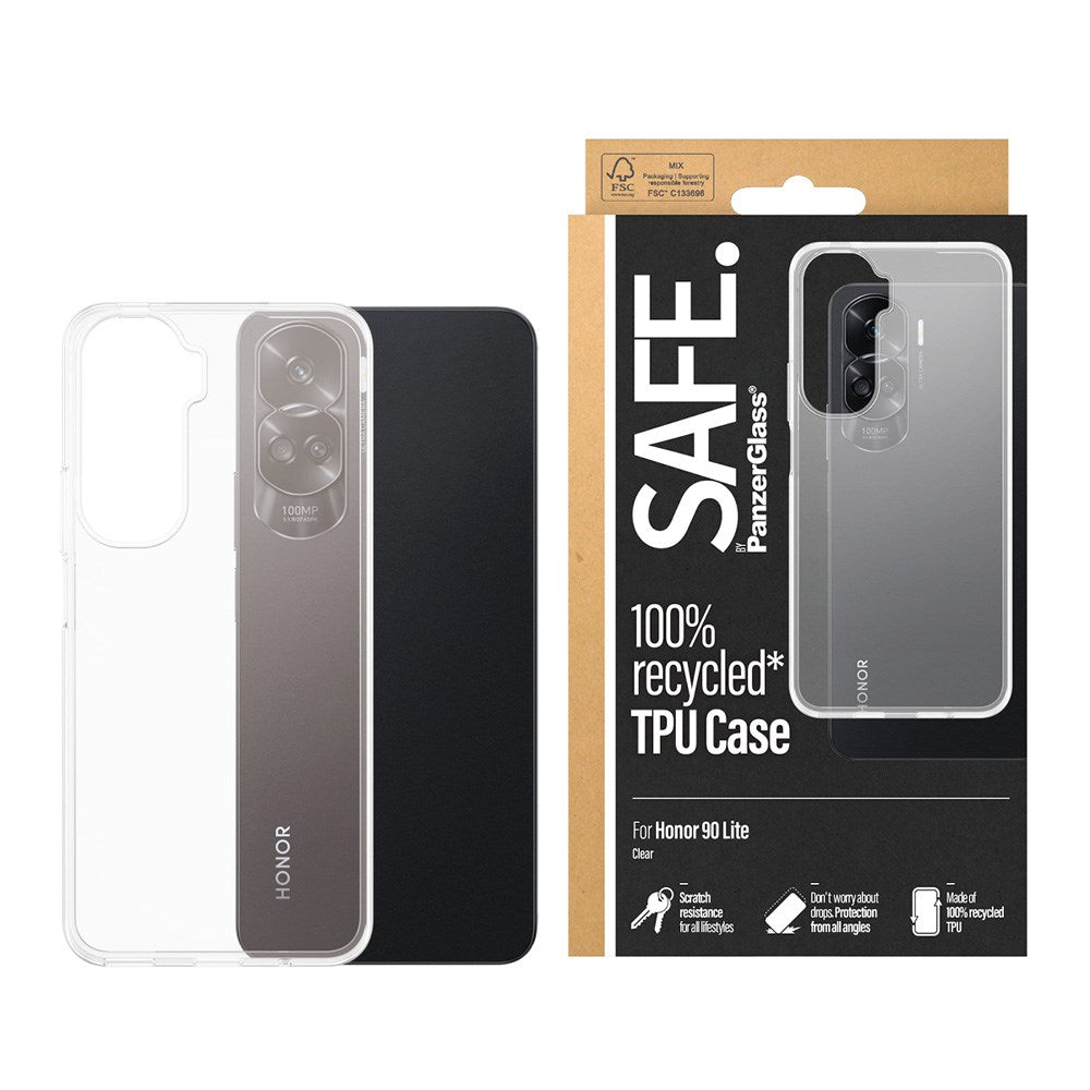 Honor 90 Lite Safe By PanzerGlass® Fleksibelt Plastik Cover - Gennemsigtig
