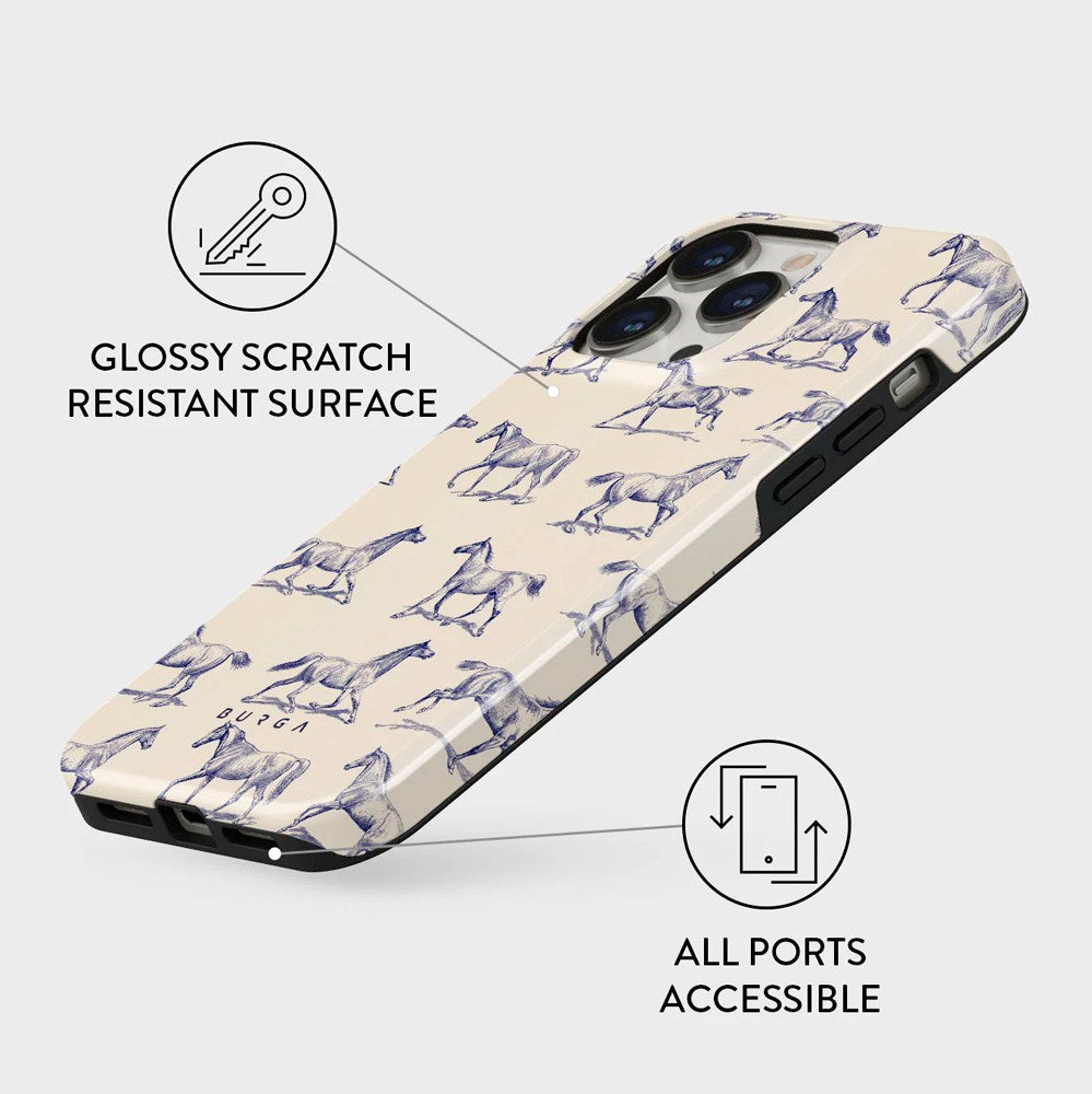 Burga iPhone 14 Pro Tough Fashion Cover - Derby Race