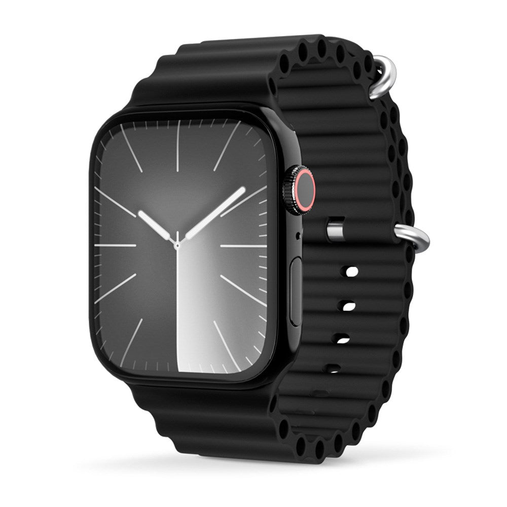 Apple Watch (42/44/SE/45/46/49 mm) Epico Ocean Silicone Watch Band - svart