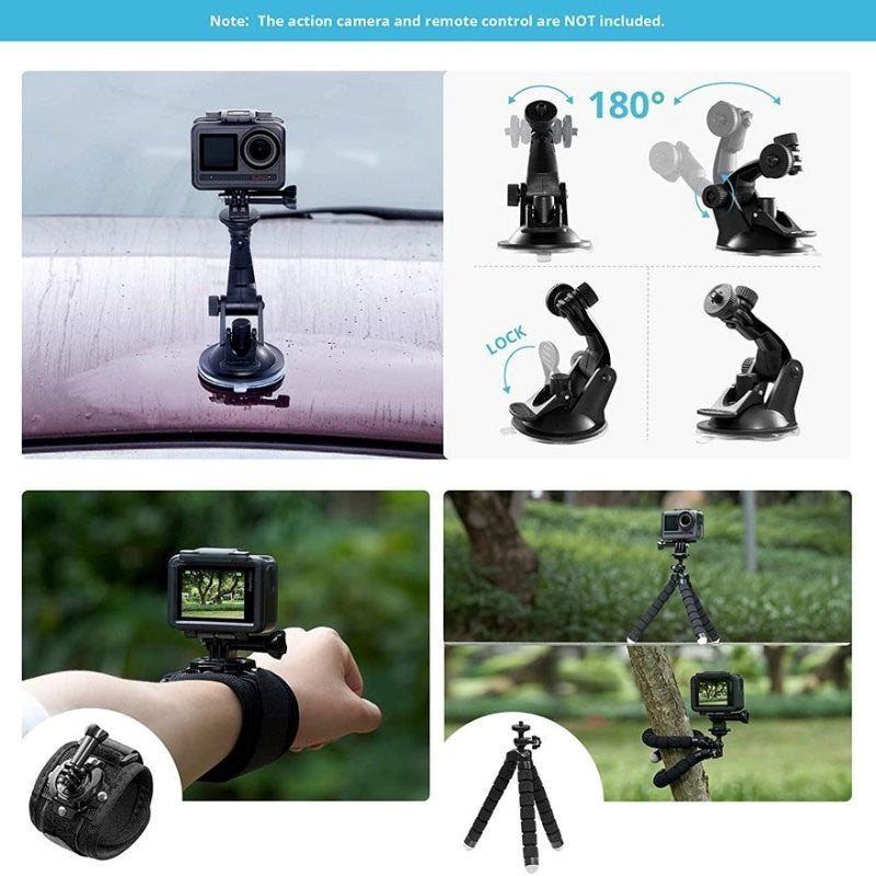 AKASO 14 Dele Action Kamera Tilbehør