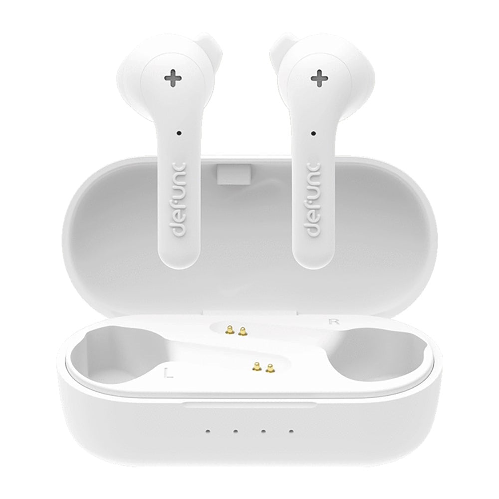 Defunc True Basic Bluetooth-hodetelefoner m. Ladeveske - Hvit