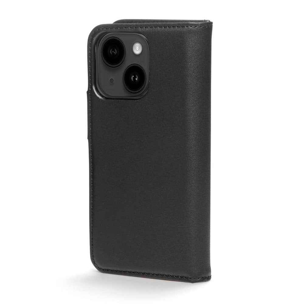 iPhone 13 Trunk 2-i-1 Ægte Læder Flip Cover m. Pung - Sort