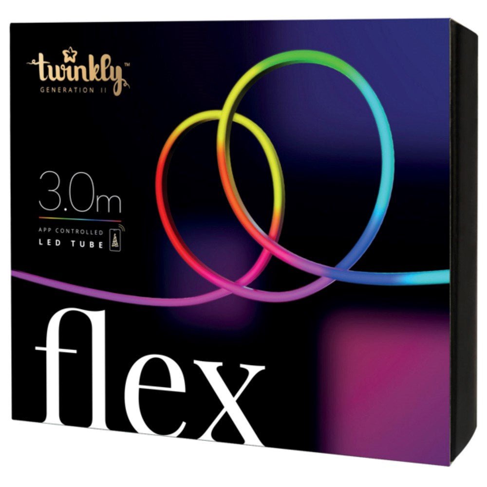 Twinkly 300-LED RGB Flex 3m - Fleksibel belysning med hvit ledning
