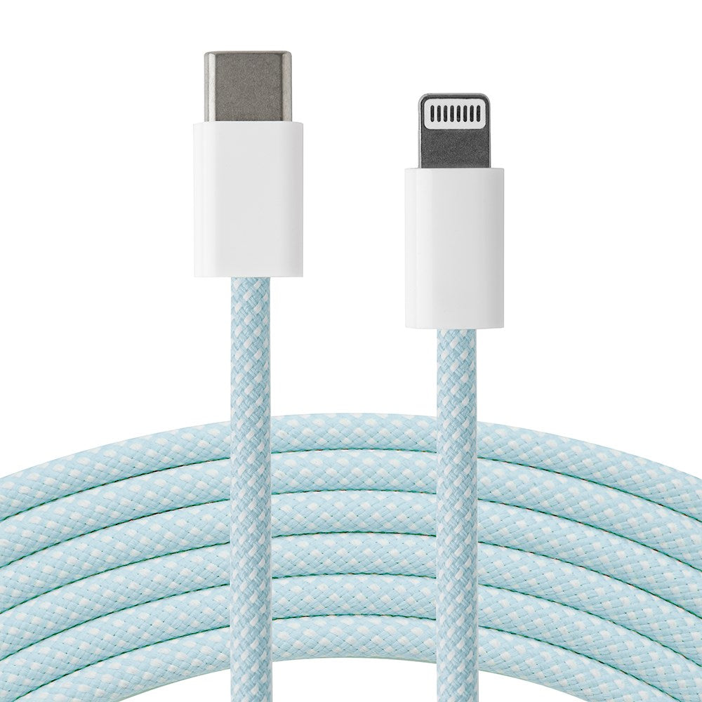 Xceed flettet USB-C til Lightning-kabel PD 60W - 2m - Blå