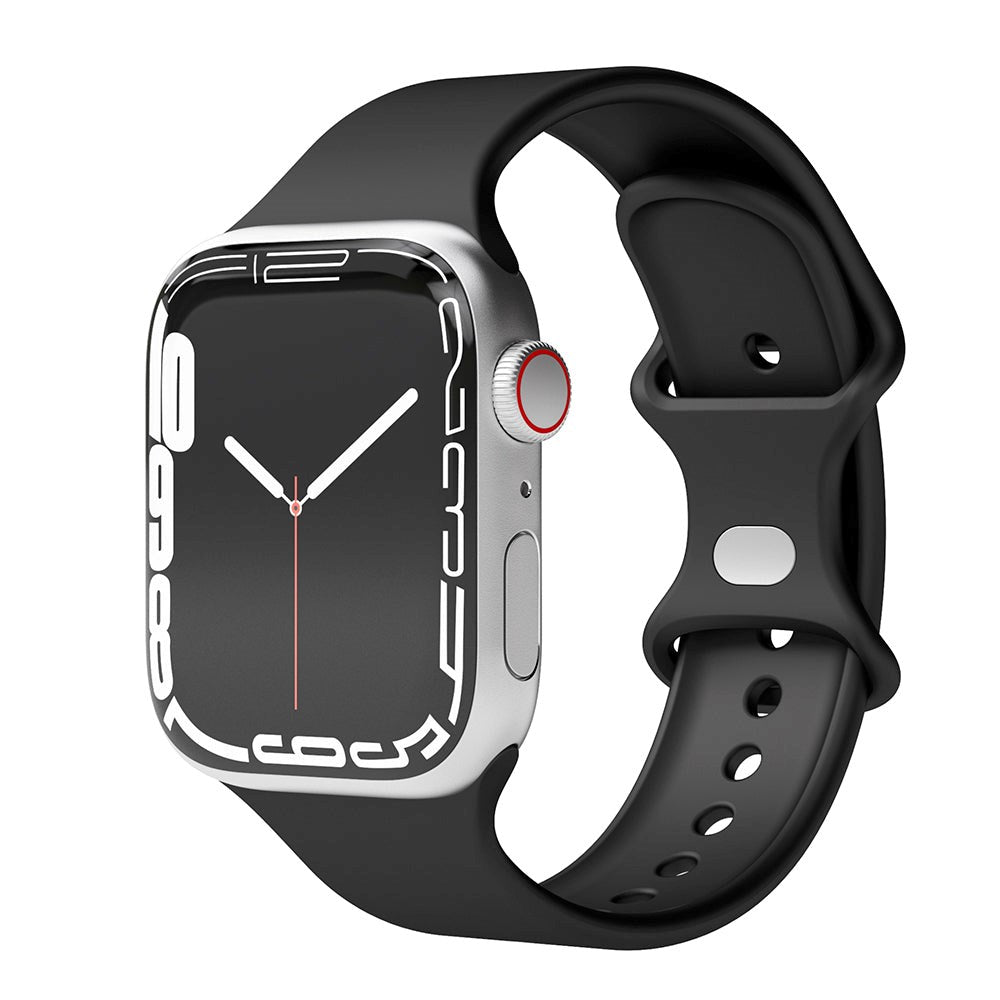 Vonmählen Apple Watch (42/44/SE/45/46/49 mm) Classic Band Silikonstropp - Svart