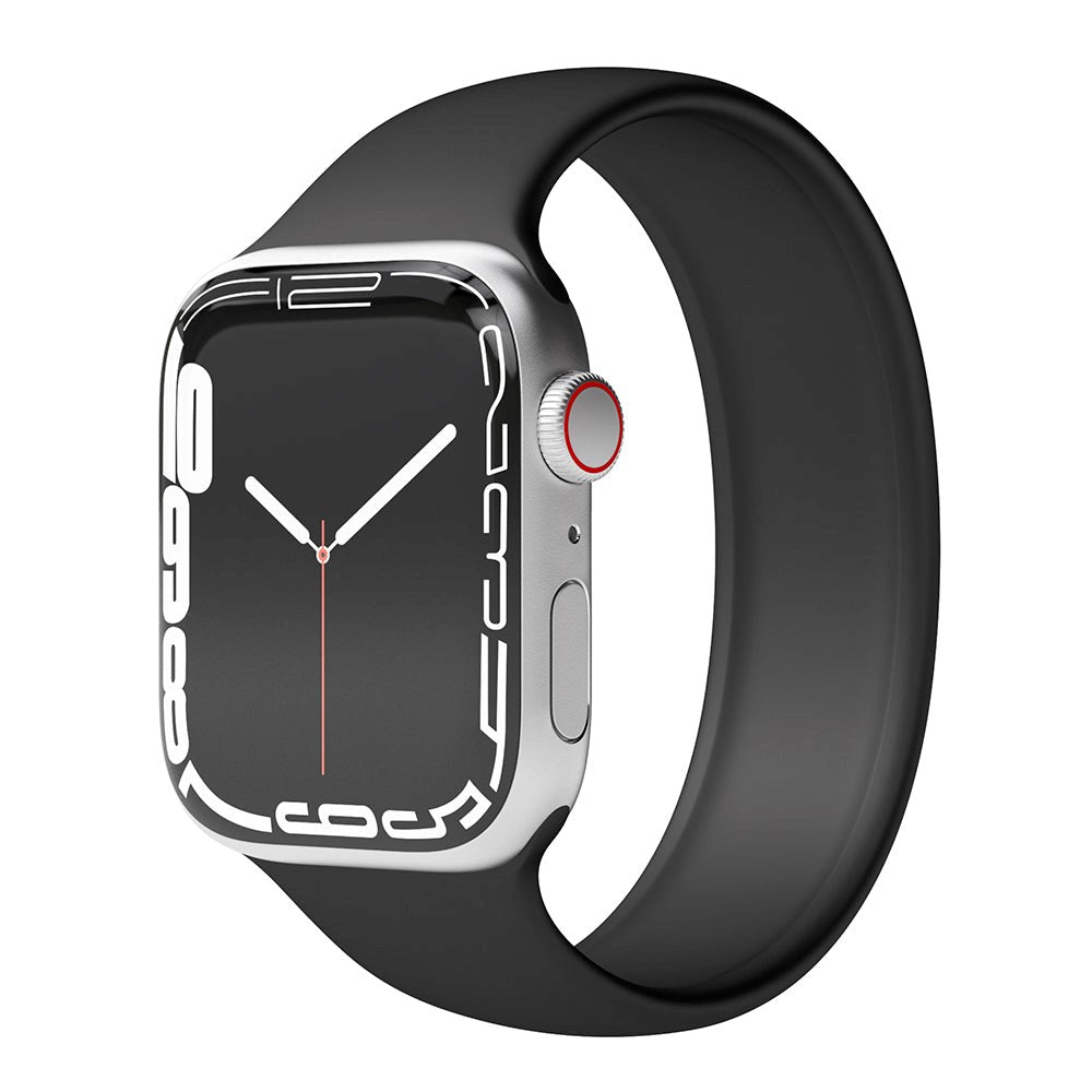 Vonmählen Apple Watch (42/44/SE/45/46/49 mm) Solo Loop liten silikonstropp - svart