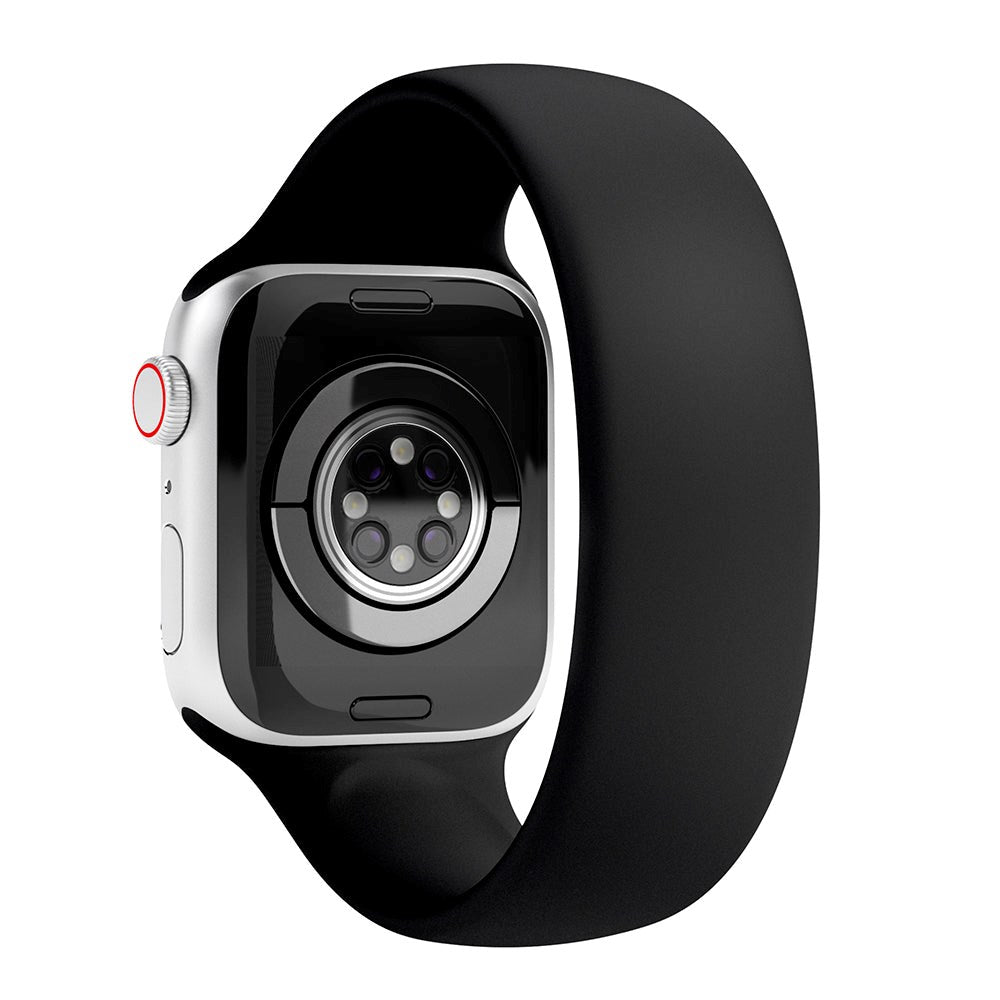 Vonmählen Apple Watch (38/40/SE/41/42 mm) Solo Loop Stor silikonstropp - svart
