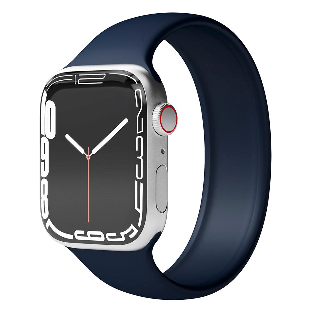 Vonmählen Apple Watch (38/40/SE/41/42 mm) Solo Loop Stor silikonstropp - blå