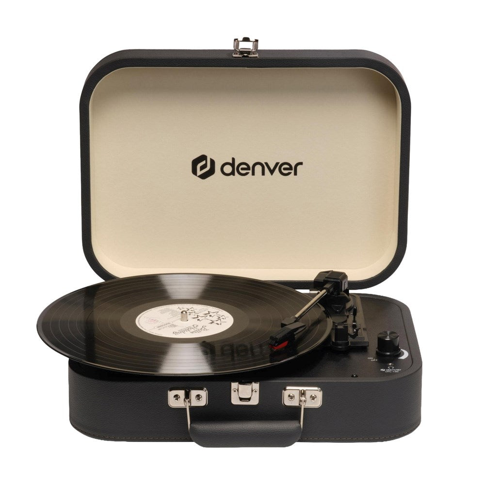 Denver VPL-130 Pladespiller - 2 x 10W Indbyggede Højtalere - Optagelsessoftware - Sort