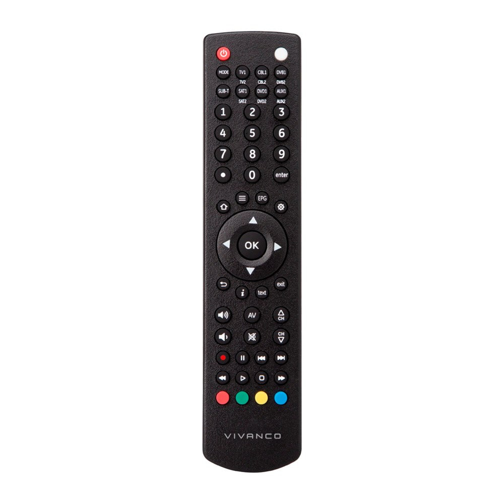 Vivanco Universal Fjernbetjening - Kompatibel m. TV / Smart TV / DVD-Afspiller - Sort
