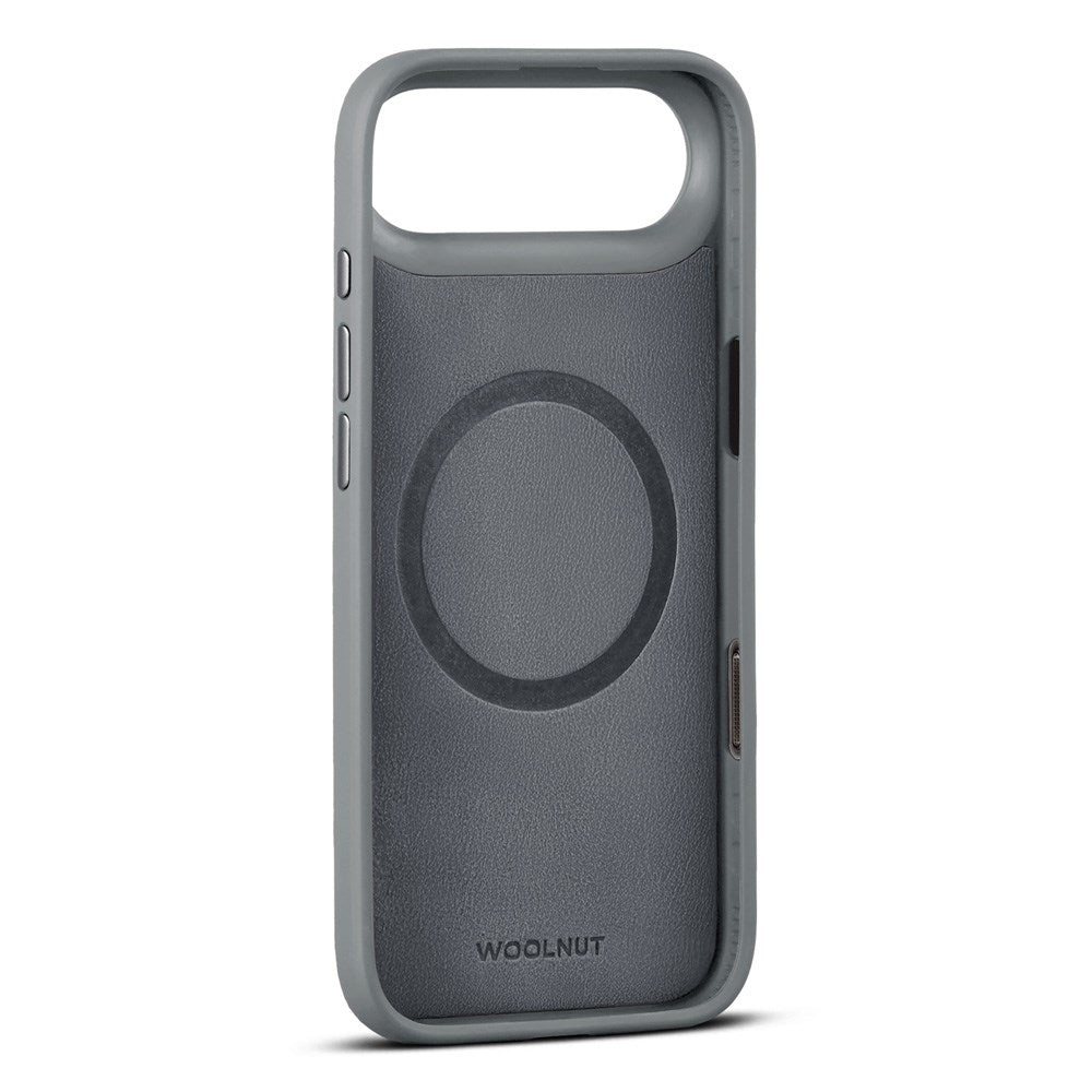 iPhone Air - WOOLNUT Ægte Læder Bagside Cover - MagSafe Kompatibel - Grå