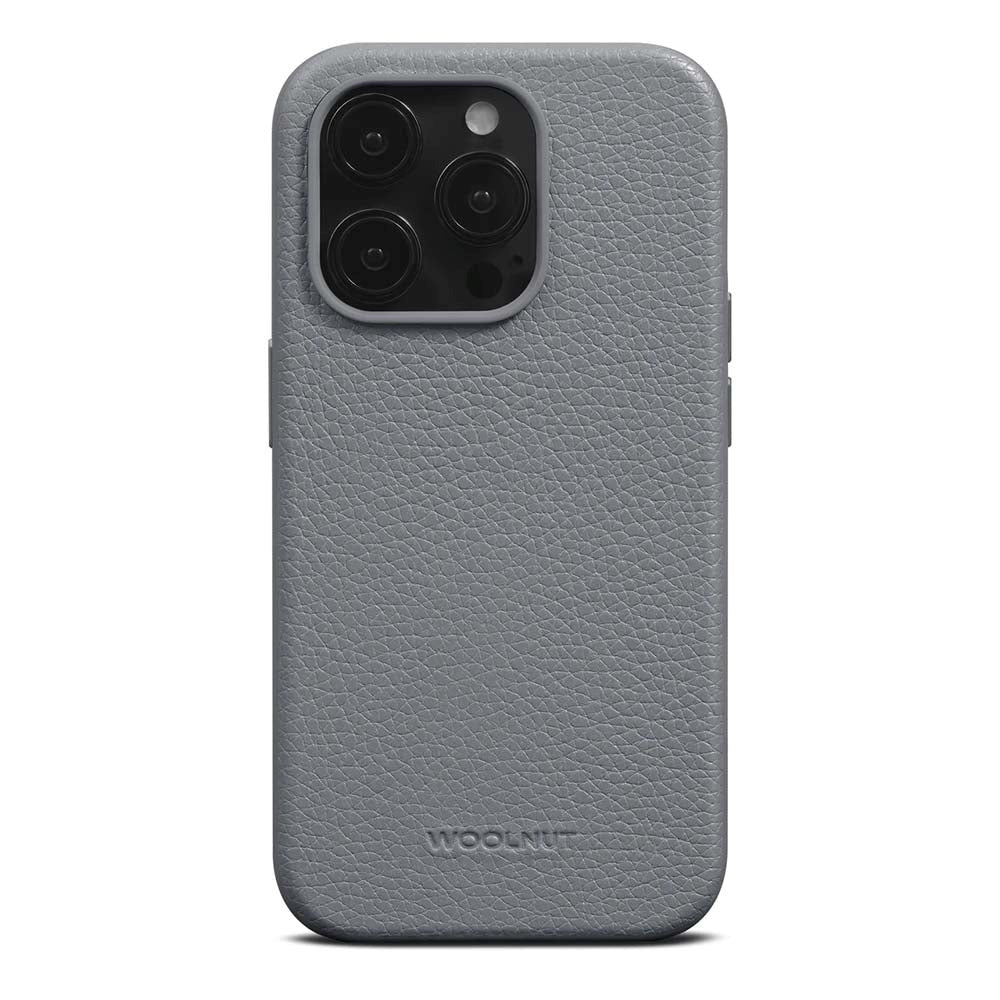 iPhone 15 Pro Max WOOLNUT Bakdeksel i ekte skinn - MagSafe-kompatibel - Grå