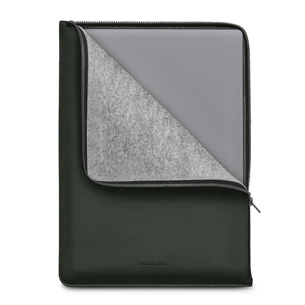 Ullnøttbelagt folio PU-omslag for MacBook / bærbar PC 16" (360 x 250 mm) - Grønn