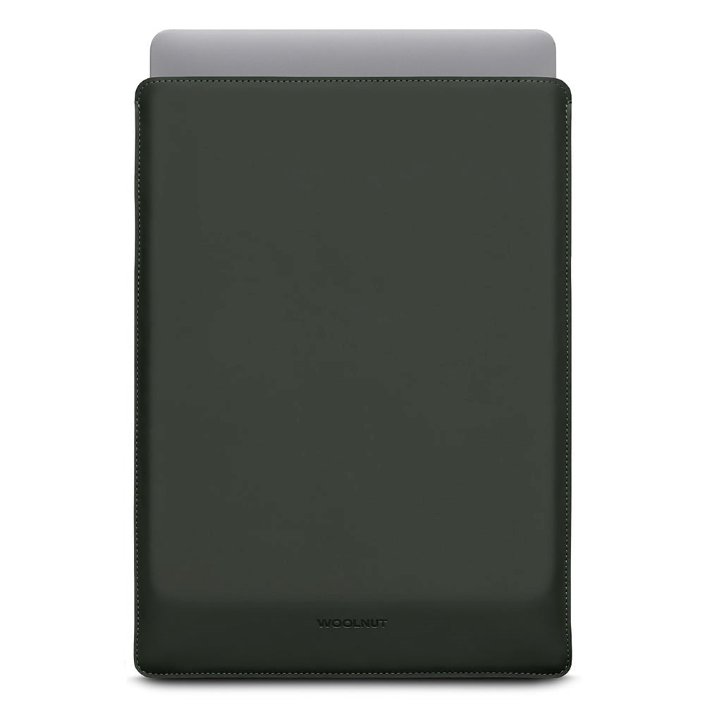 Ullnøttbelagt PU-skinnveske for MacBook / bærbar PC (370 x 260 mm) - Grønn