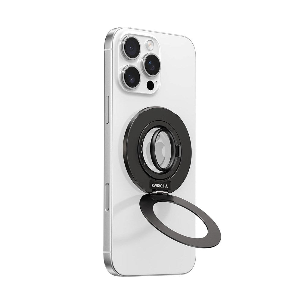 TORRAS - Fingerring m. Ståfunktion - MagSafe Kompatibel - Mørkegrå