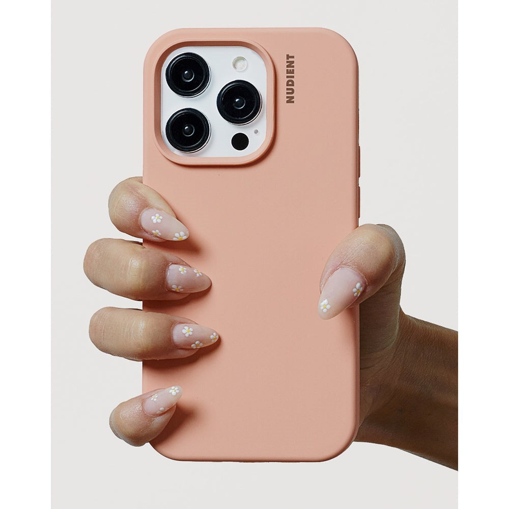 Nudient iPhone 14 Base Silikondeksel - Peach Orange