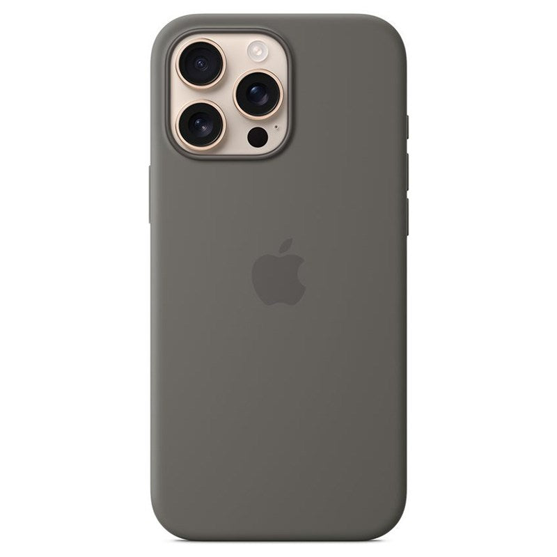Original Apple iPhone 16 Pro Max Silikone Bagside Cover - MagSafe Kompatibel - Stone Gray (MYYV3ZM/A)