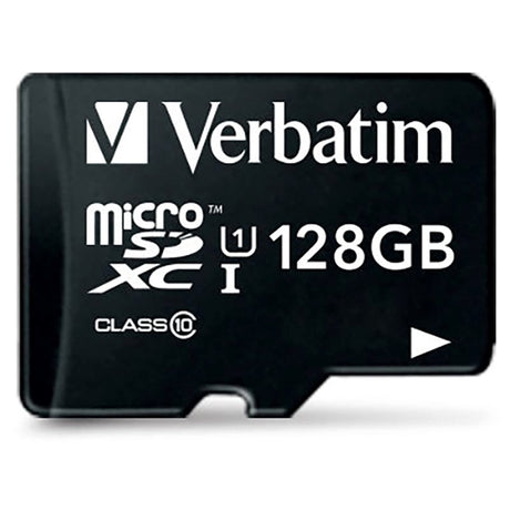 Verbatim Premium microSDXC Klasse 10 minnekort m. 128 GB og kameraadapter