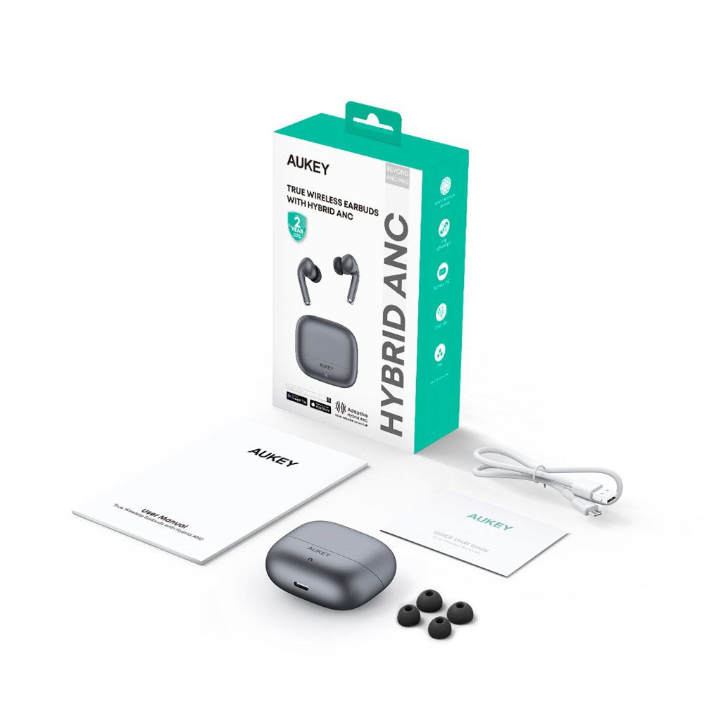 Aukey EP-B1 BEYOND PRO True Wireless Høretelefoner m. Active Noise Cancellation - In-Ear - Sort