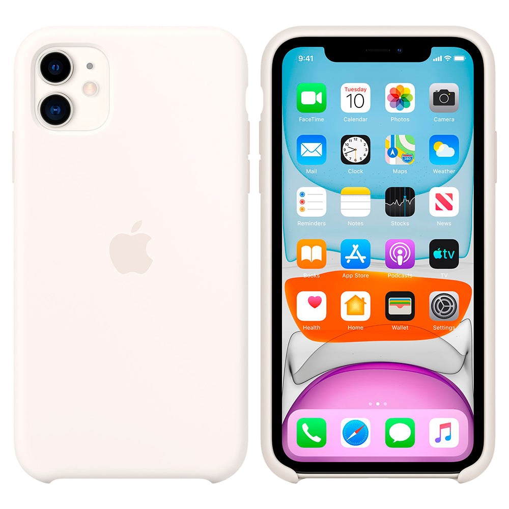 Original Apple iPhone 11 Silikone Cover (MWVX2ZM/A) - Hvid