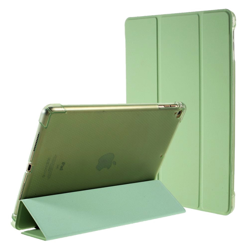 iPad 9.7 (2018-2017) / iPad Air / iPad Air 2 Tri-Fold Flip Cover m. Fleksibel rygg - Grønn