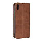 iPhone XR Smart Leather Flip Cover m. Lommebok - Mørkebrun