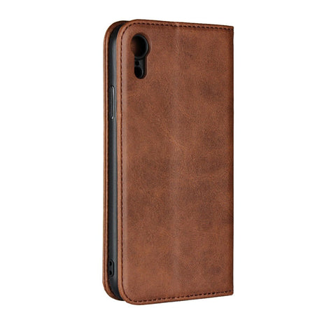 iPhone XR Smart Leather Flip Cover m. Lommebok - Mørkebrun