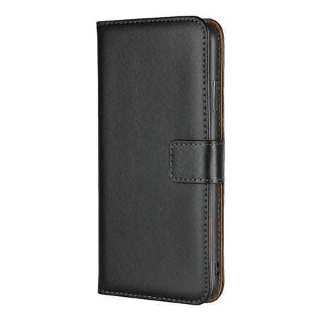 EIDERWOOD iPhone XS Max Leather Flip Cover m. Lommebok og stativfunksjon - svart