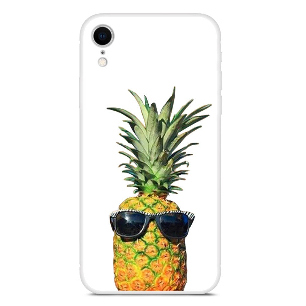 EIDERWOOD iPhone XR fleksibelt plastdeksel m. Trykk - Ananas