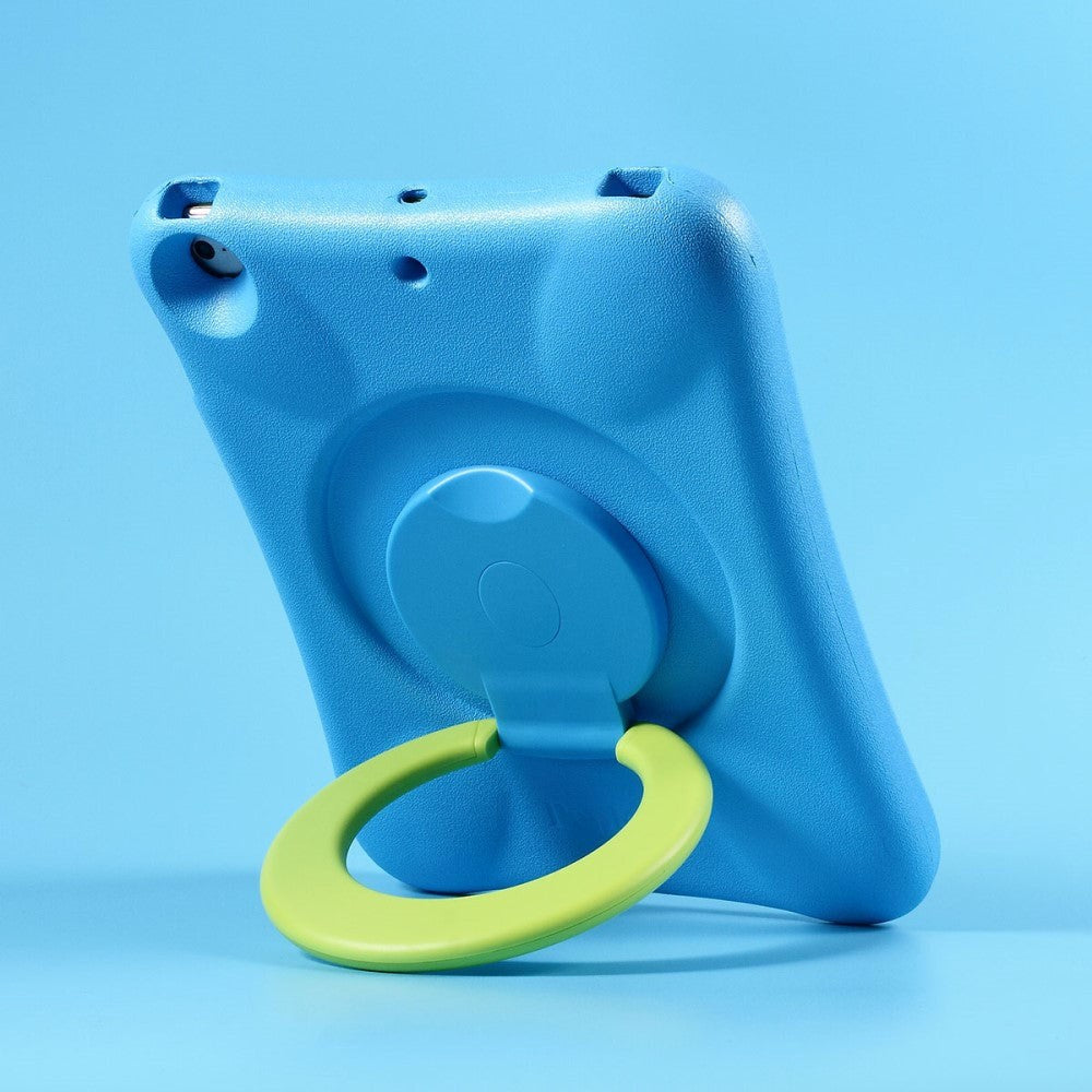 iPad (2018) / iPad (2017) Pepkoo støtsikkert deksel m. 360 graders stativfunksjon - blå / grønn