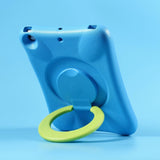 iPad (2018) / iPad (2017) Pepkoo støtsikkert deksel m. 360 graders stativfunksjon - blå / grønn