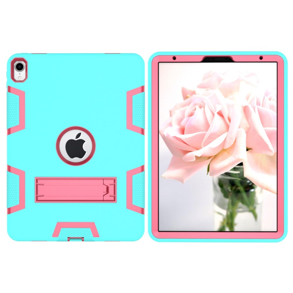 iPad Pro 11" (2018) Støtsikkert hybriddeksel med stativfunksjon - Cyan / Rosa