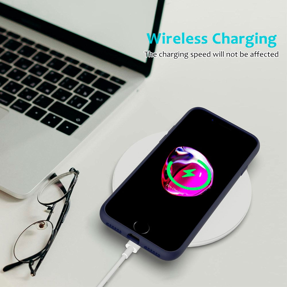 iPhone 7 / 8 / SE (2020 / 2022) Mykt silikondeksel - Dark Blue Vol. 2