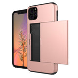 Apple iPhone 11 Hårdt Plastik Cover m. Kortholder - Rose Gold