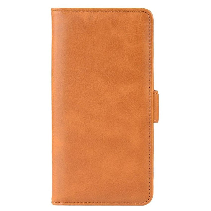 iPhone 11 Leather Flip Cover m. Lommebok - Lys brun