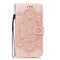 iPhone 11 Pro Leather Flip Cover m. Lommebok - Rose Gold Flower