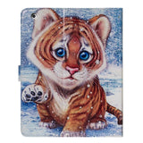 iPad 2/3/4 Læder Flipcover m. Stand - Tigerunge
