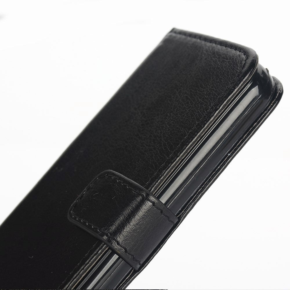 iPhone SE / 5 / 5s Lommebok lærveske m. Lommebok Svart