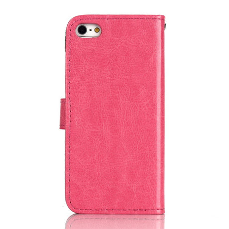 iPhone SE / 5 / 5s Lommebok lærveske m. Lommebok rosa