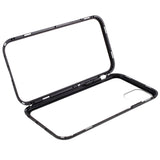 iPhone 11 Pro Max magnetisk metallramme m. Bakside i glass - Svart