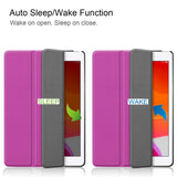 Apple iPad 10,2" (2021 / 2020 / 2019) Flip-deksel i skinn med stativ - lilla