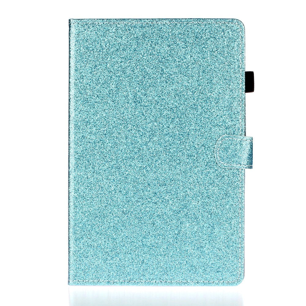 iPad 10,2" (2021 / 2020 / 2019) Glitterdeksel med Flip Stand &amp; Kortholder - Glitter Blue