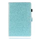 iPad 10,2" (2021 / 2020 / 2019) Glitterdeksel med Flip Stand &amp; Kortholder - Glitter Blue